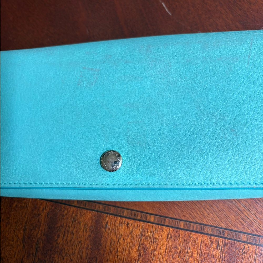 Tiffany & Co. Signature Blue Leather Continental Wallet - Picture 3 of 5
